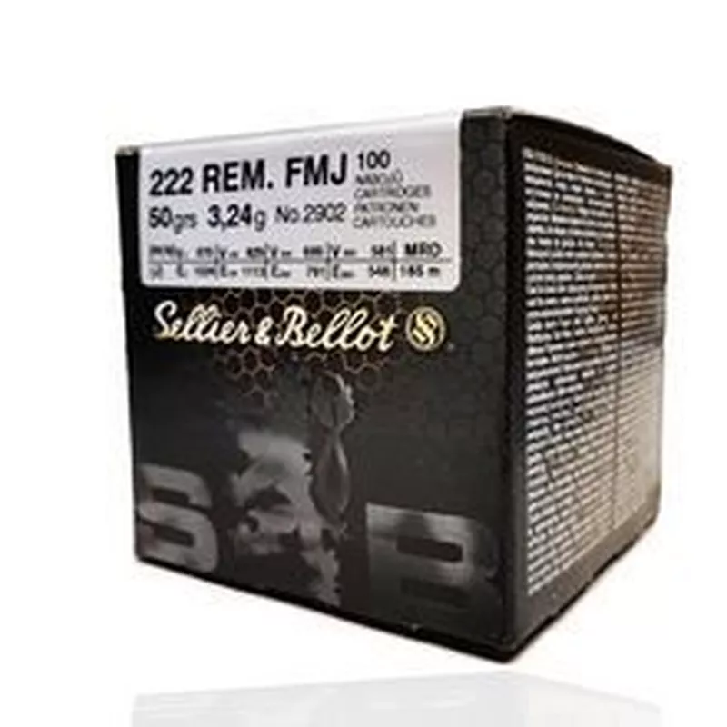 Kulový náboj Sellier & Bellot 222 Rem. FMJ 3,24 g bulk
