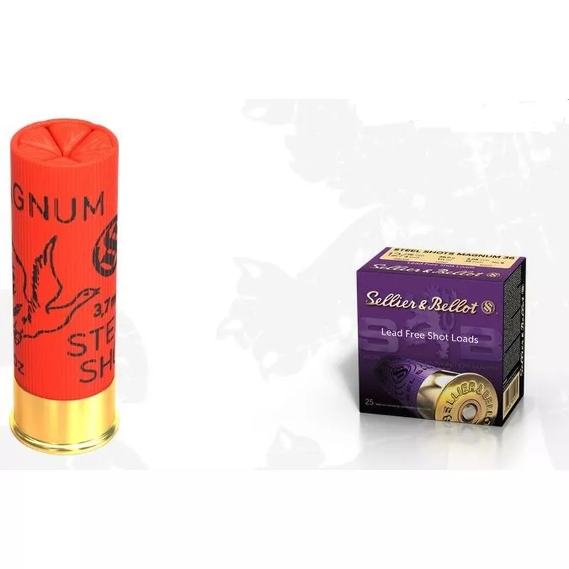 Náboj S&B 12/76 Steel Shots Magnum 36 g, brok 4,06 mm