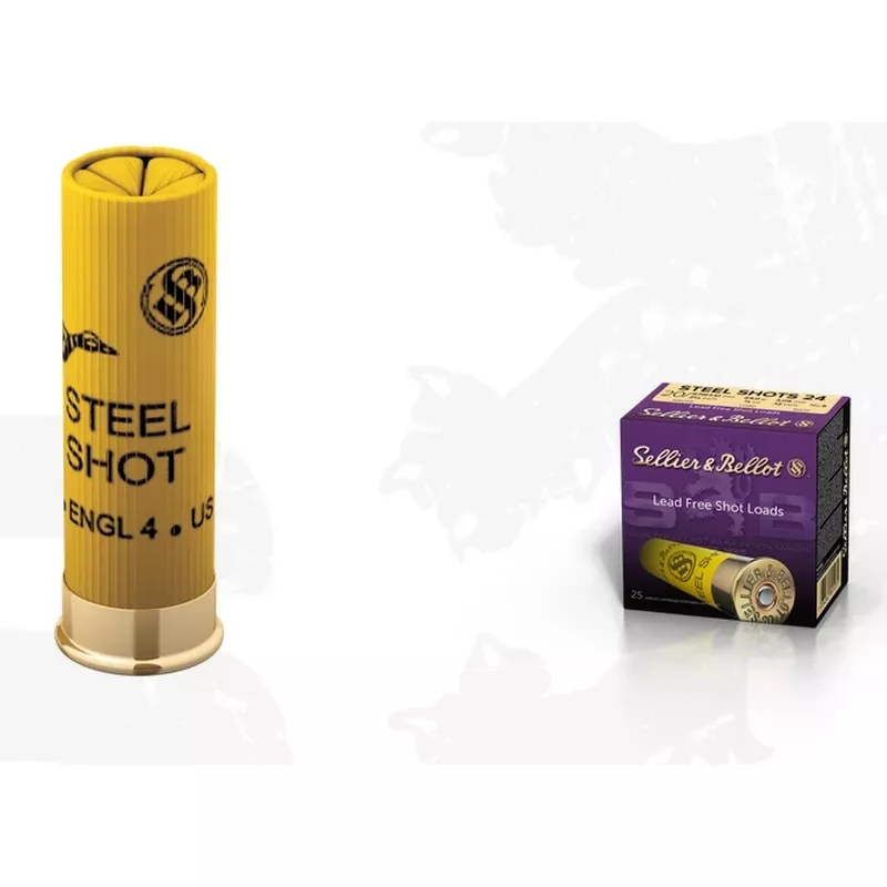 Náboj S&B 20/67,5 Steel Shot 24g, brok 3,30 mm