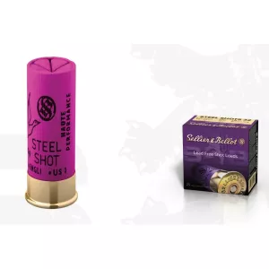 Brokový náboj Sellier & Bellot 12/70 Steel Shot 32 g, brok 2,79 mm