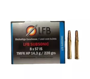 Kulový náboj LFB 8x57 JS TMFK HP 14,3 g Subsonic