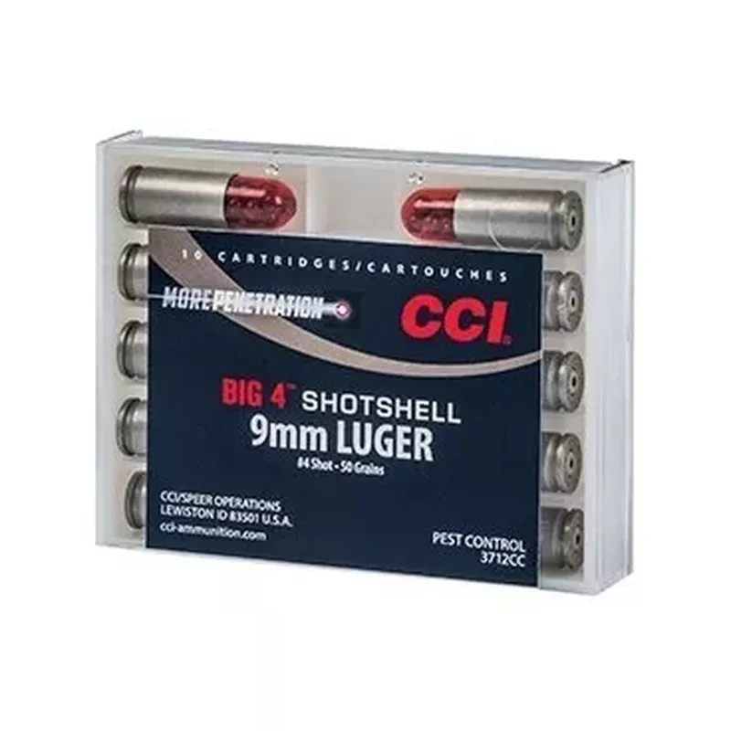 Pistolový náboj CCI 9 Luger Shotshell brokový BIG 4 3,24 g / 50 gr