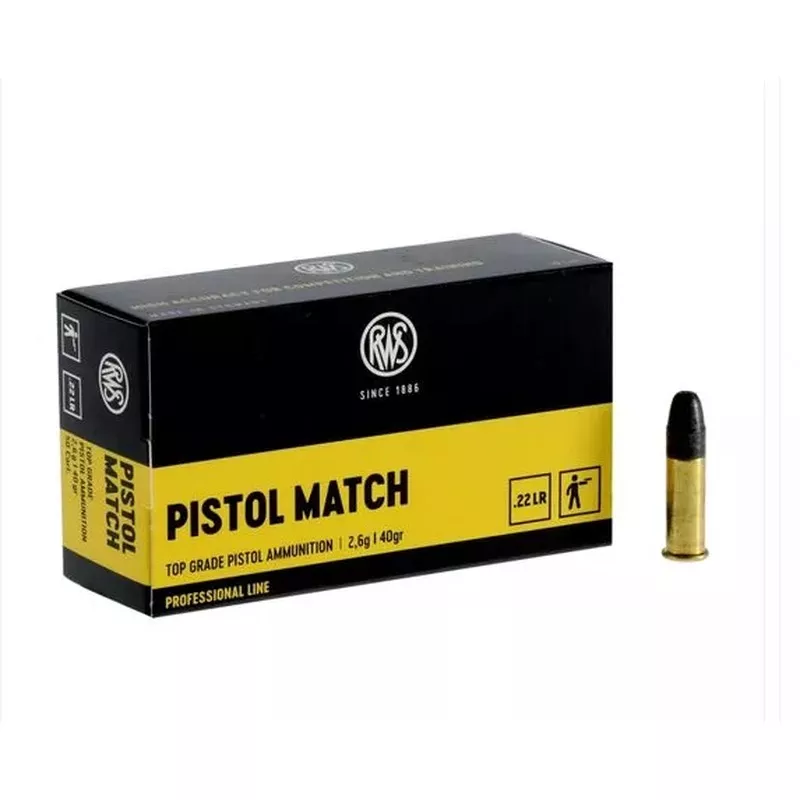 Náboj RWS 22 LR Pistol Match 2,6 g / 40 gr