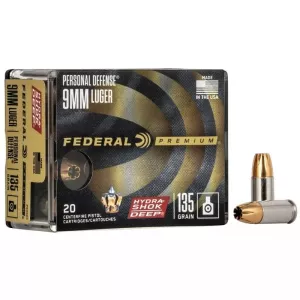 Náboj Federal 9 Luger Hydra Shok Deep HP 8,75 g / 135 gr