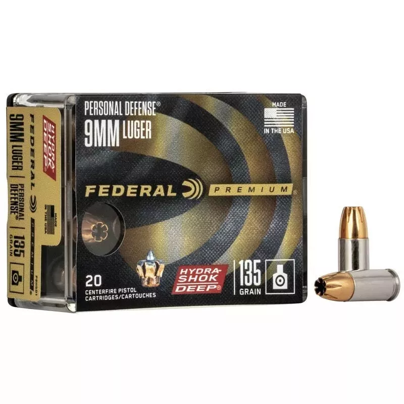 Federal 9 mm Luger Hydrashok Deep HP 8,75 g / 135 gr