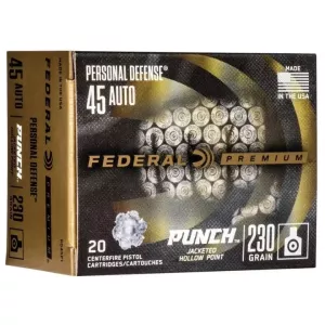 Pistolový náboj Federal 45 Auto Punch JHP 14,9 g / 230 gr
