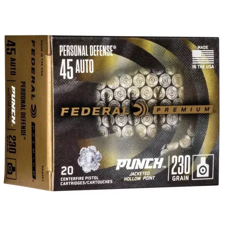 Náboj Federal 45 Auto Punch JHP 14,9 g / 230 gr