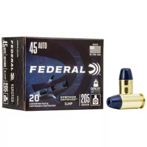 Pistolový náboj Federal 45 Auto Syntech SJHP 13,2 g / 205 gr