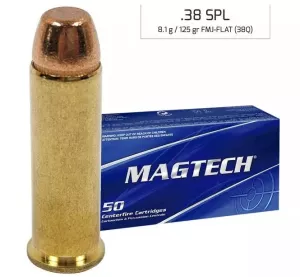 Revolverový náboj Magtech 38 Special FMJ Flat 8,1 g / 125 gr