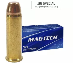 Revolverový náboj Magtech 38 Special FMJ Flat 8,42 g / 130 gr