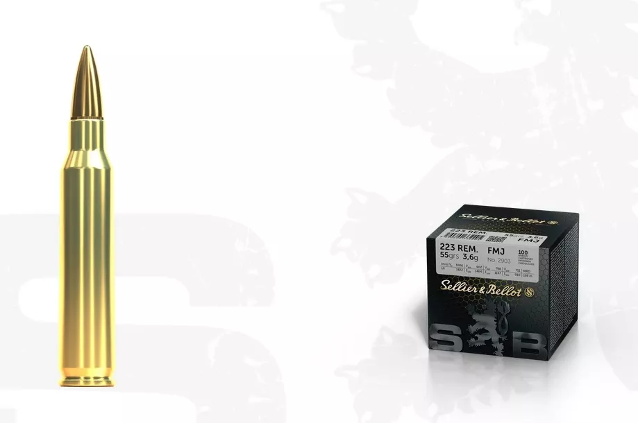 Náboj S&B 223 Rem FMJ 3,6 g / 55 gr 800 ks bulk