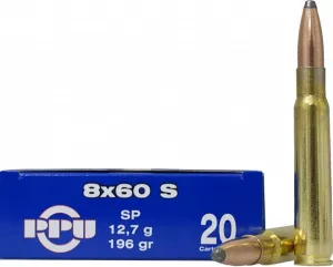 Kulový náboj Prvi Partizan 8x60 S SP 12,7 g / 196 gr