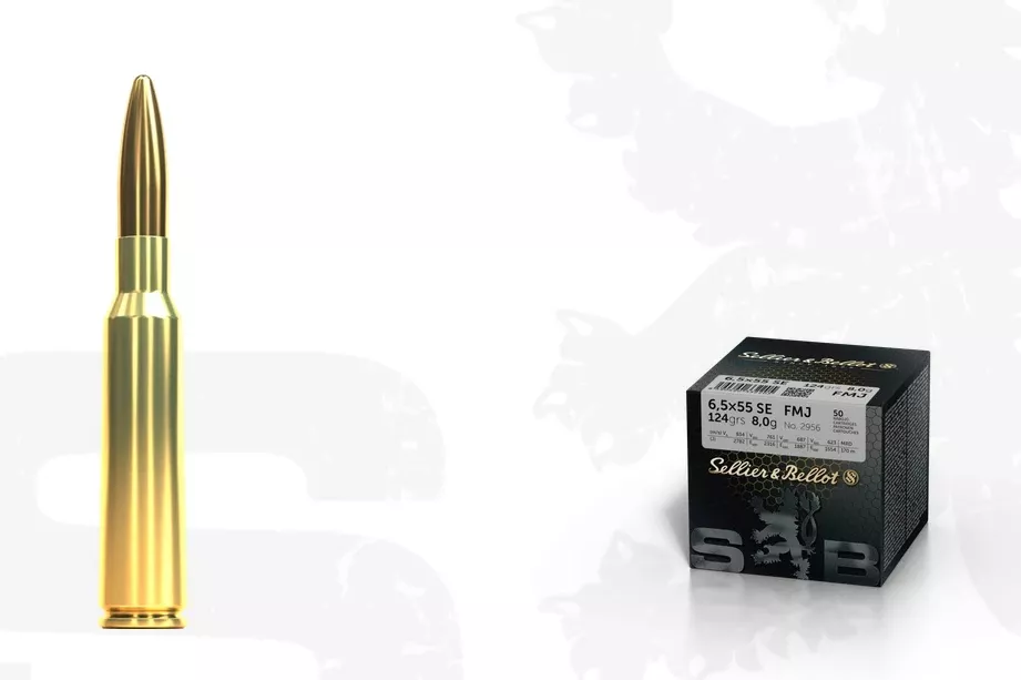 Kulový náboj S&B 6,5x55 SE FMJ 8 g / 50 ks bulk