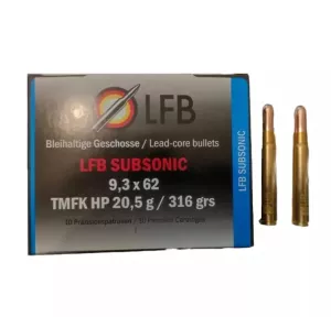 Kulový náboj LFB 9,3x62 TMFK HP 20,5 g Subsonic