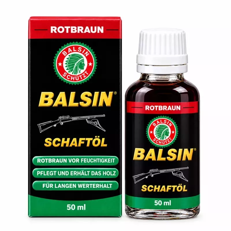 Olej na pažby Ballistol Balsin 50 ml, červenohnědý