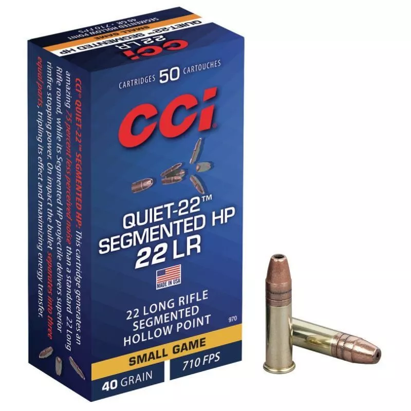 CCI 22 LR Quiet-22 Subsonic Segmented HP 2,59 g / 40 gr