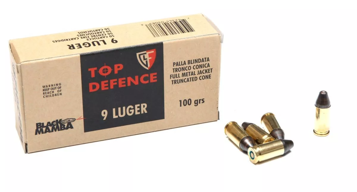 Pistolový náboj Fiocchi 9 mm Luger Black Mamba 6,48 g / 100 gr