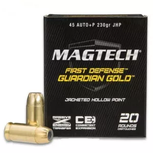 Náboj Magtech .45 Auto +P JHP Guardian Gold 14,9g