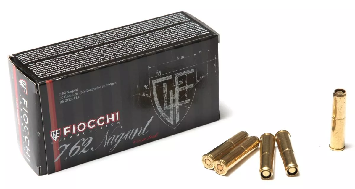 Náboj Fiocchi 7,62 mm Nagant FMJ 6,35 g / 98 gr