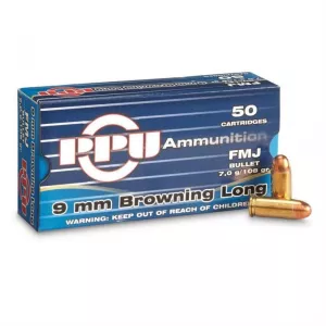 Náboj Prvi Partizan 9 mm Browning long FMJ 7g
