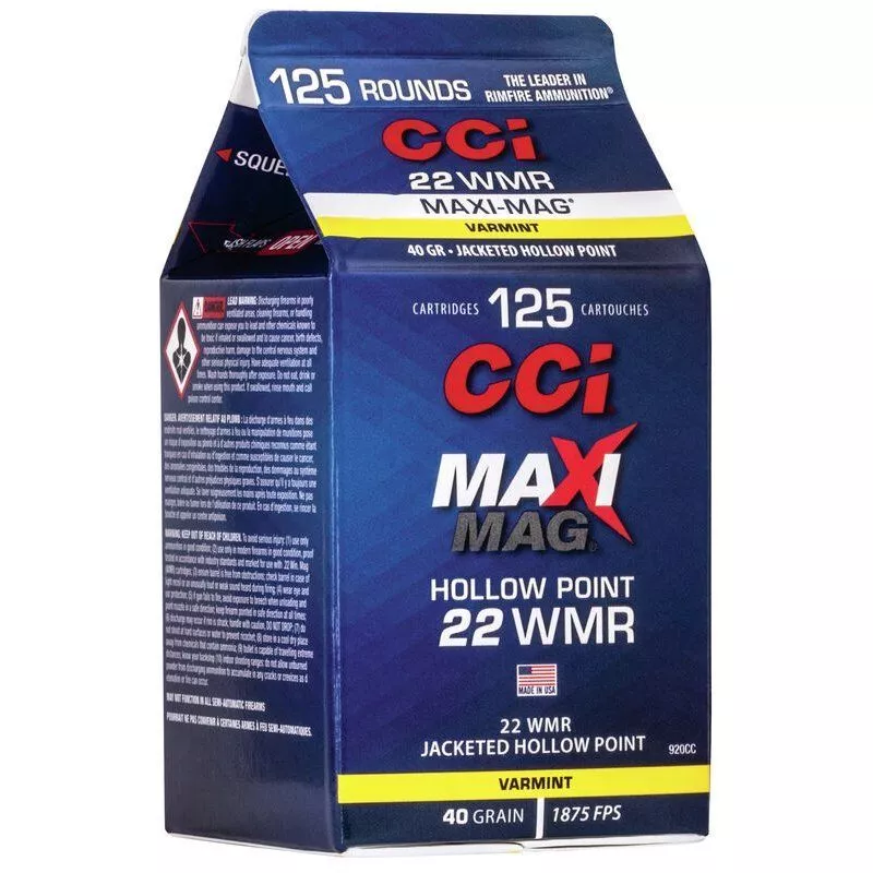 CCI 22 WMR MAXI-MAG JHP 2,59 g / 40 gr bulk