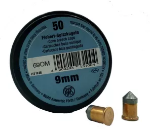 Flobertkový náboj RWS 9 mm Flobert - střela špička Flobertkový náboj RWS 9 mm Flobert - střela špička
