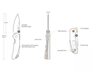 Nůž Ruike P671-CB Nůž Ruike P671-CB