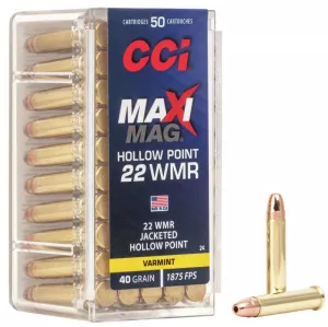 Malorážový náboj CCI 22 WMR MAXI MAG JHP 2,6 g / 40 gr
