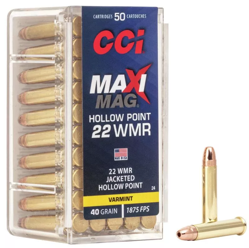 Náboj CCI 22 WMR MAXI-MAG JHP 2,6 g / 40 gr