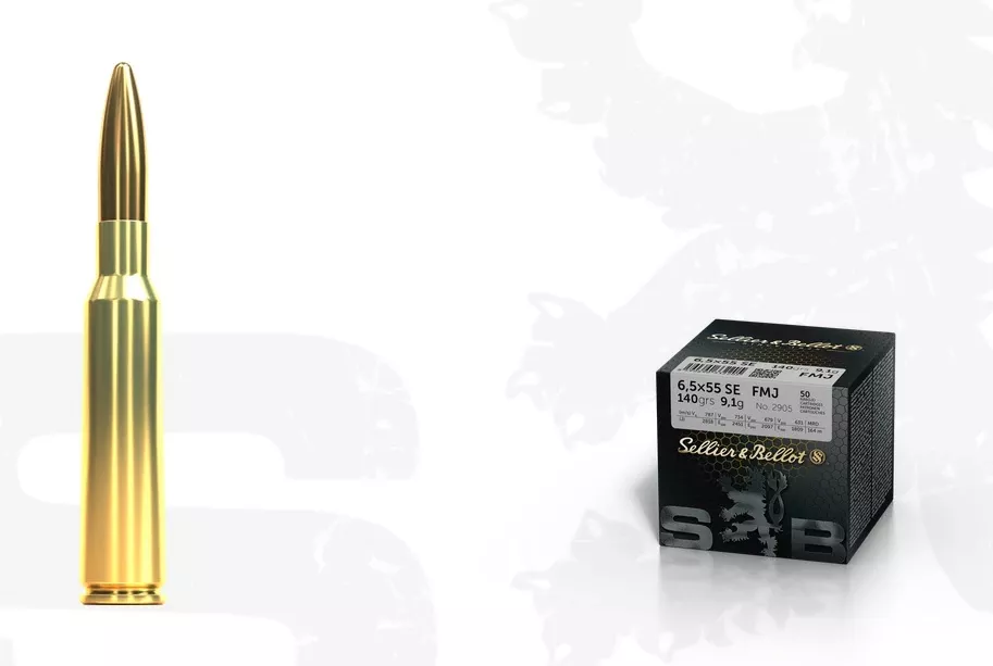 Kulový náboj Sellier & Bellot 6,5x55 SE FMJ 9,1 g Bulk Packing
