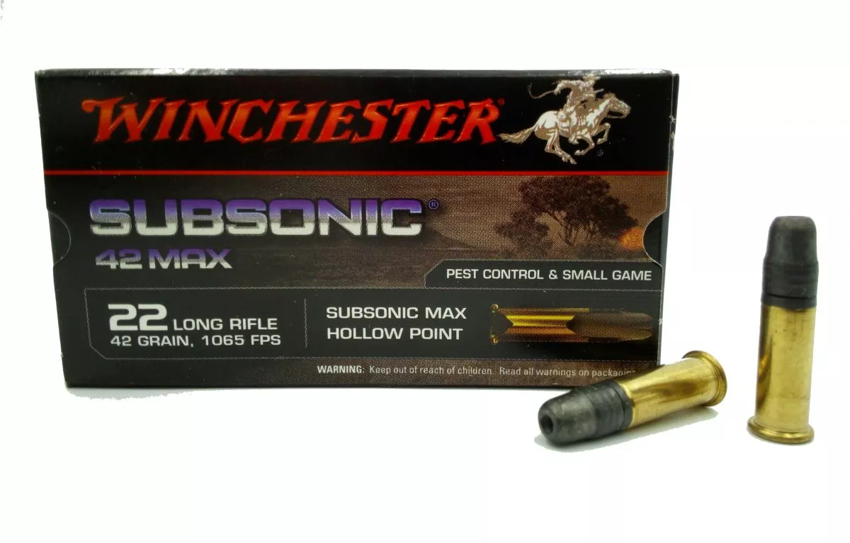 Náboj Winchester 22 LR Subsonic 42 Max HP 2,7 g / 42 gr