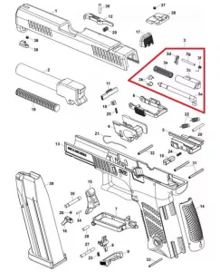 Set zápalníku CZ P-10 Sestava zápalníku CZ P-10