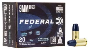 Pistolový náboj Federal 9 mm Luger Syntech SJHP 8,94 g / 138 gr