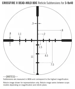 Puškohled Vortex Crossfire II 3-9x40 BDC Dead-Hold Puškohled Vortex Crossfire II 3-9x40 BDC Dead-Hold
