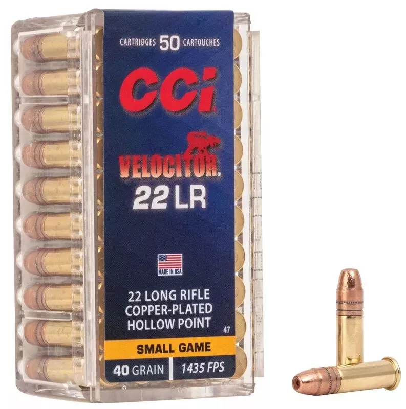 Malorážkový náboj CCI 22 LR Velocitor CP HP 2,59 g / 40 gr
