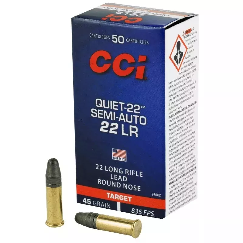 Malorážkový náboj CCI 22 LR Quiet-22 Semi Auto Subsonic LRN 2,91 g / 45 gr