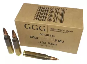 Kulový náboj GGG 223 Rem. FMJ 62gr