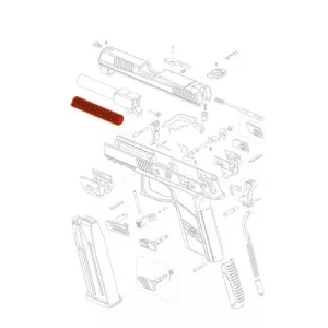 Vratná pružina s ocelovým vedením pro CZ P-10C, CZ P07 Vratná pružina s ocelovým vedením CZ P-10C, P-07