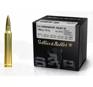 Kulový náboj Sellier & Bellot 6,5 Creedmoor FMJBT 9,1 g bulk