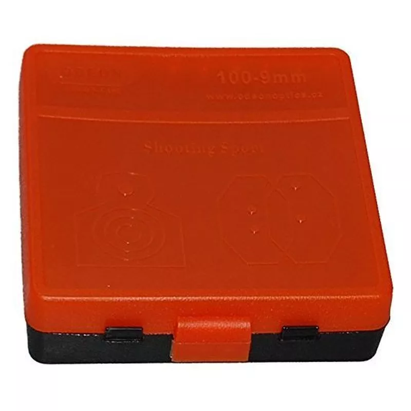 Krabička na náboje 9 mm Luger velká oranžová