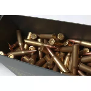 Kulový náboj 7,62x54 R FMJ 9,6 g / 148 gr bulk mosaz C.I.P. po 500 ks + bedna M2A1 zdarma