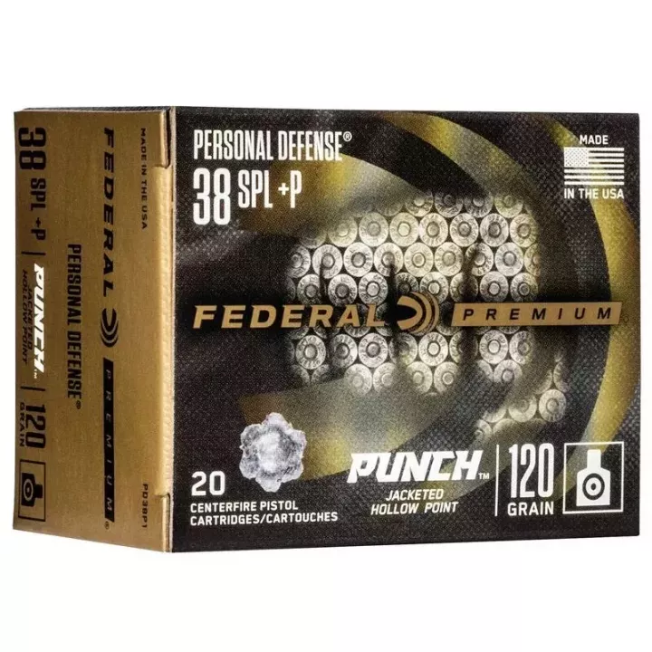 Náboj Federal 38 Special +P Punch JHP 7,7 g / 120 grs