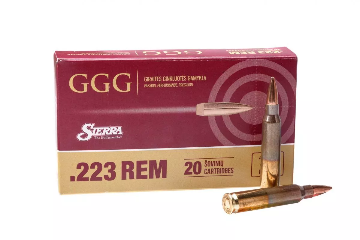 Náboj GGG 223 Rem. HPBT Sierra MatchKing 4,99 g / 77 gr