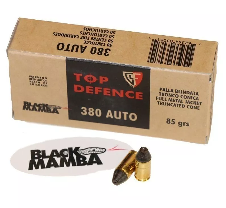 Náboj Fiocchi 380 Auto Black Mamba 5,5 g / 85 grs