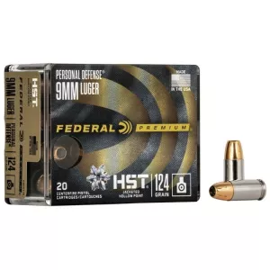 Náboj Federal 9 Luger HST JHP 8 g / 124 grs 20 ks