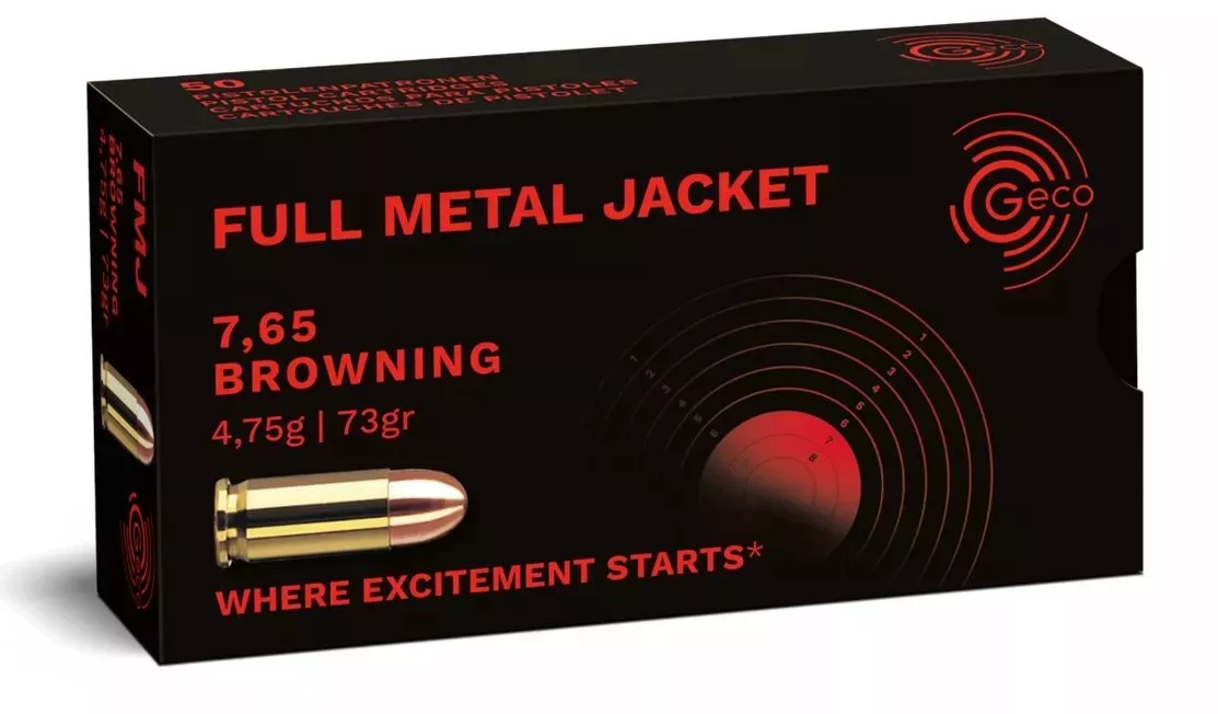 Pistolový náboj Geco 7,65 Browning FMJ 4,75 g