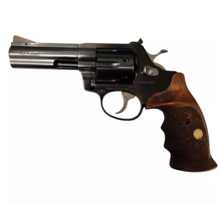 Flobert revolver Alfa 9941 4" 9 mm Flobert - černěný, dřevo, černý válec