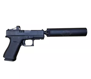 Samonabíjecí pistole Glock 43X 9 mm Luger + kolimátor + tlumič - BAZAR Pistole Glock 43X 9 mm Luger + kolimátor + tlumič KOMISní prodej