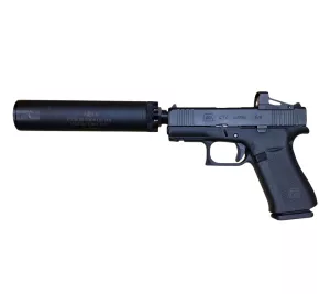 Samonabíjecí pistole Glock 43X 9 mm Luger + kolimátor + tlumič - BAZAR Pistole Glock 43X 9 mm Luger + kolimátor + tlumič bazar
