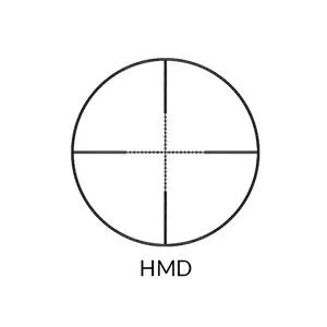 kříž puškohledu Half mil dot